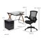 Flash Furniture Glass Desk, Chair, Cabinet Set BLN-NAN28APX5-BK-GG - alternate 9